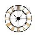 Peterson Artwares Wrought Iron Wall Clock with Bold Rusty Roman number CL7035